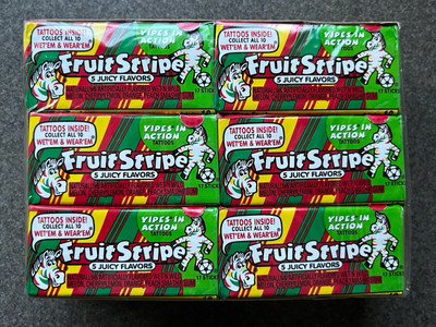 Rare Fruit Stripe Gum Sealed 12 Pack Discontinued Collectible Non-Consumable