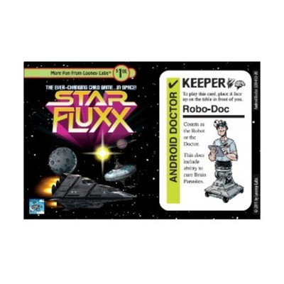 Looney Labs Card Game Star Fluxx - Promo Card, Robo-Doc Bag New