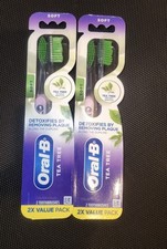 2x Oral-B Tea Tree Soft Manual Toothbrush Remove Plaque RARE 2xpack 4 Total