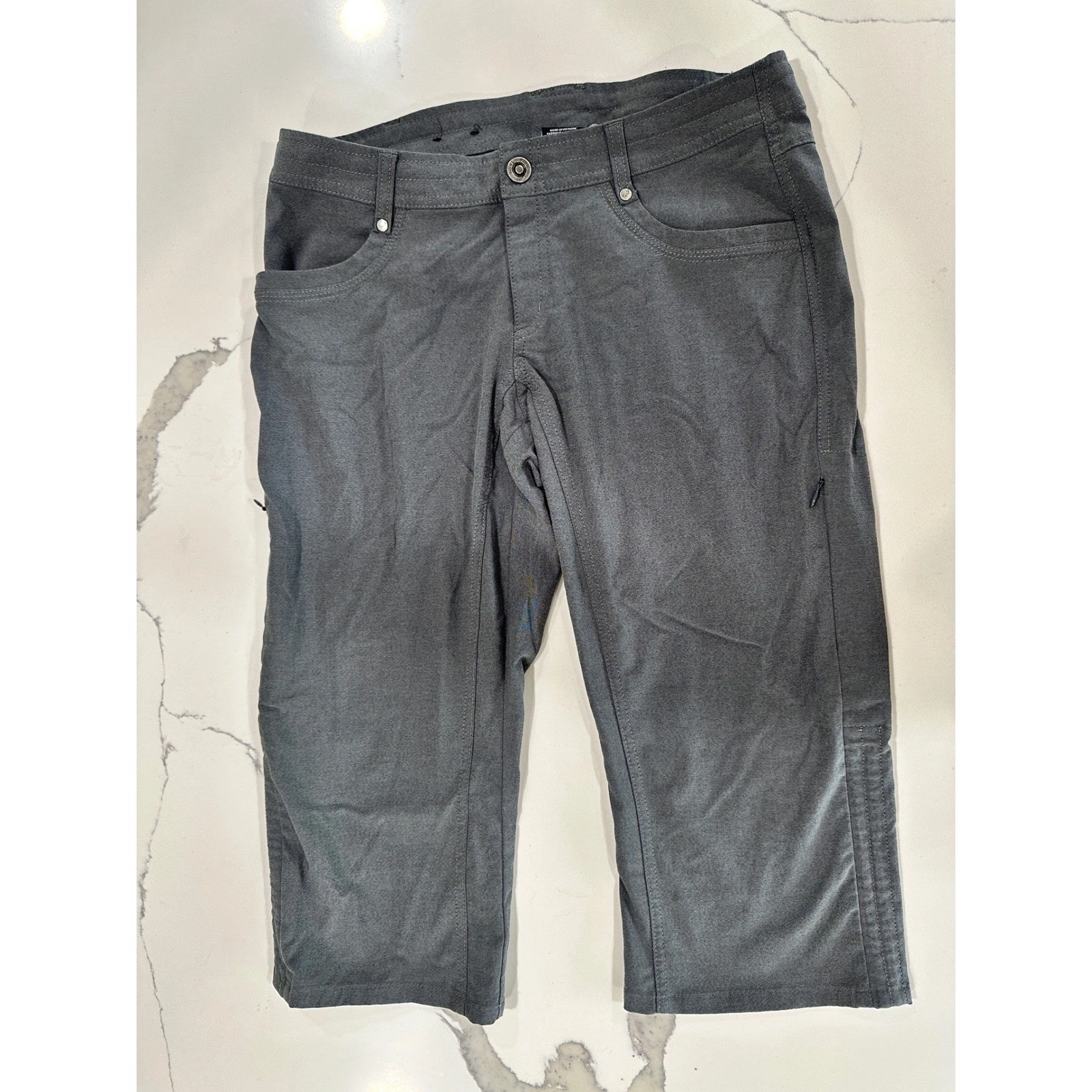 Kuhl Splash Capri Pants Womens 8 Charcoal Gray Hiking Outdoor Lightweight