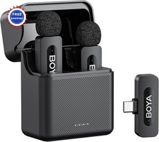 Wireless Lavalier Microphone BOYA V30 USB C 36H Battery Noise Canceling