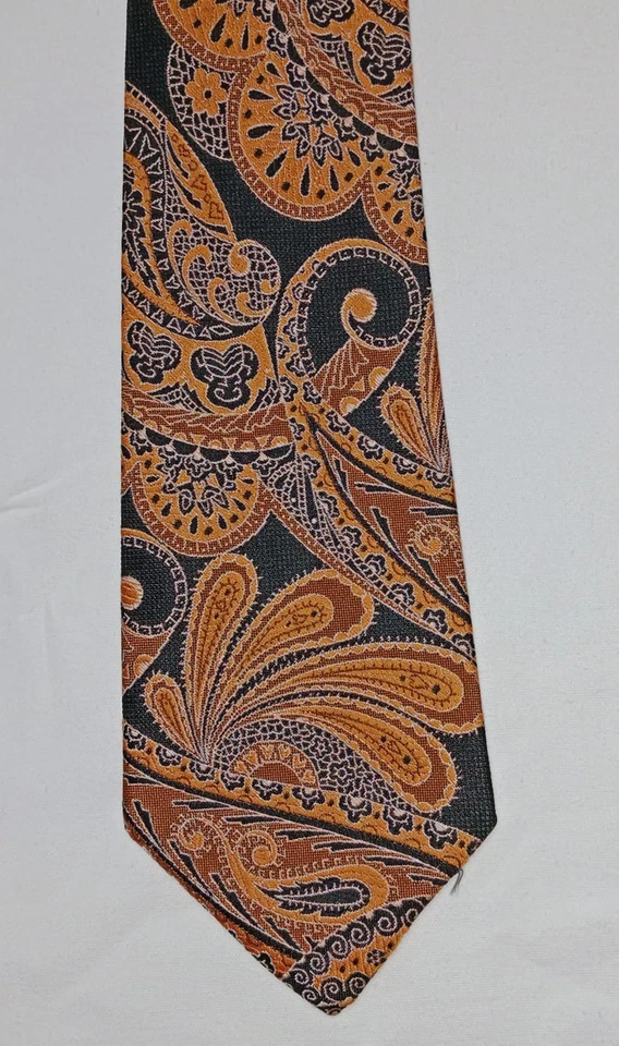 Corbata para hombre vintage Commodore Trevira patrón cachemir Foto 2 de 4