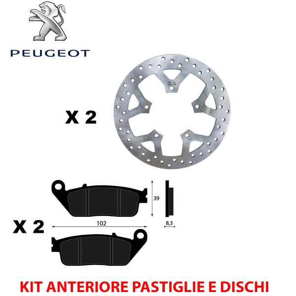 KIT BelÄGe UND Scheiben Vorne Peugeot Satelis 400 Urban Nissin 2008 2012-image