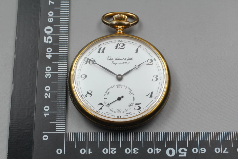 [Near MINT / Box] Vintage Chs.Tissot & Fils Depuis 1853 Manual Wind Pocket Watch - image 4 of 4