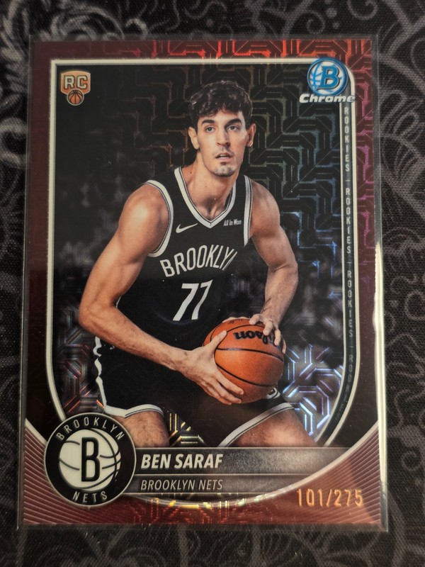 2025 bowman basketball ben saraf BCV-26 mojo refractor 101/275