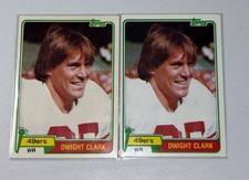 1981 Topps Dwight Clark RC #422 San Francisco 49ers (2) EX+ HOF “The Catch”