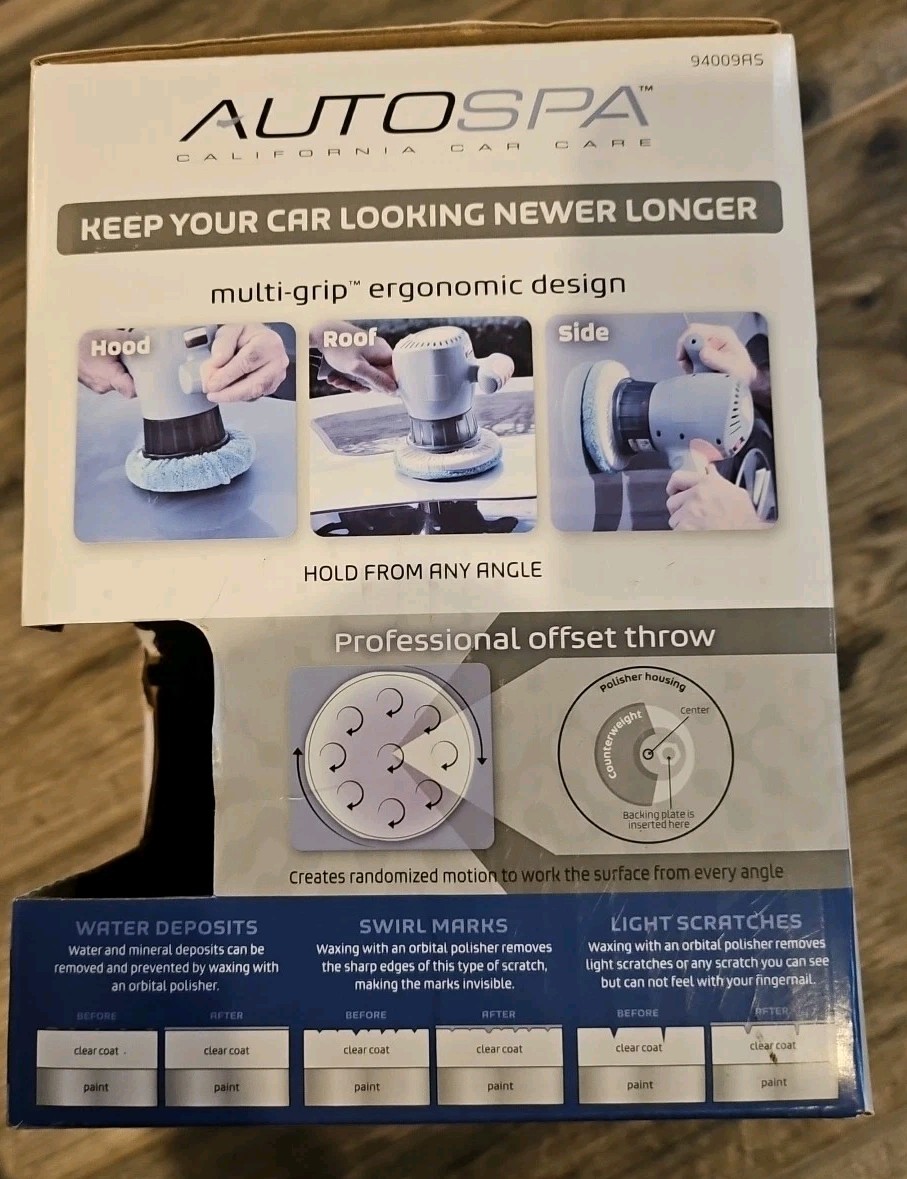 AUTO-SPA 6" Professional Dual-Action Offset Orbital Polisher 120V Variable Speed