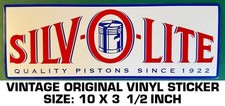 SILVOLITE QUALITY PISTONS - VINTAGE ORIGINAL VINYL DECAL STICKER - PERFORMANCE