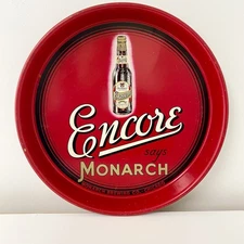 Vintage Encore Monarch Brewing Company Chicago Metal Beer Tray 13"