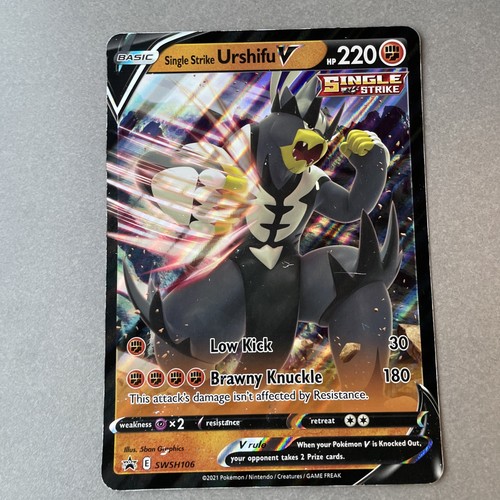2021 Single Strike Urshifu V Jumbo Pokémon Pokemon TCG SWSH106 