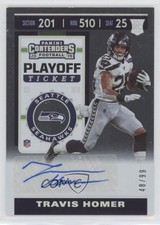 2019 Panini Contenders Rookie Playoff Ticket 48/99 Travis Homer #229 Auto 1u6