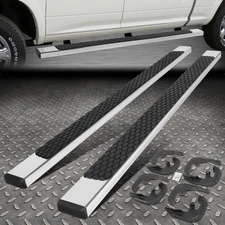 FOR 19-24 CHEVY/GMC SILVERADO SIERRA CREW CAB 5" SS FLAT STEP BAR RUNNING BOARDS