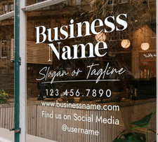 Custom Vinyl Lettering Storefront Window Decal Business Name Sign Sticker