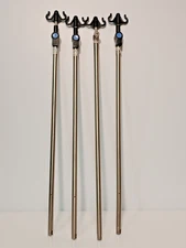 Lot of 4: Hill-Rom P2217A Heavy Duty Removeable Medical Bed IV Poles, 25Lb Max.
