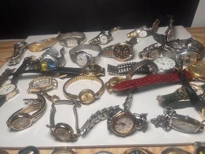 Huge LOT of 30+ Mixed Wrist Watches As-Is Untested Bulk  display picture 1