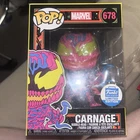 Funko Pop! Vinyl: Marvel - Carnage #678 (Blacklight) -Funko Shop Limited Edition