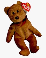 Ty Beanie Baby Curly Bear 1996 Retired Original with Hang Tag