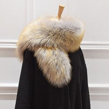 Damen Kunstfell Schal flauschig Fellkragen Tuch Stola Cape lang weich groß Vintage