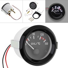 2 Inch 52mm 12v Led Car Oil Temp Temperature Gauge Meter 50-150c With Sensor