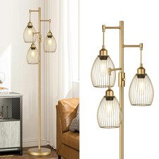 Dimmable Floor Lamp, Industrial Floor Lamps for Living Room, Gold Tree Lamp S...