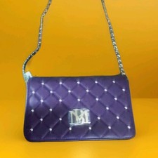 Badgley Mishka Plum Quilted Diamond  Crossbody  Gold  Hardware   Free  Shipping.