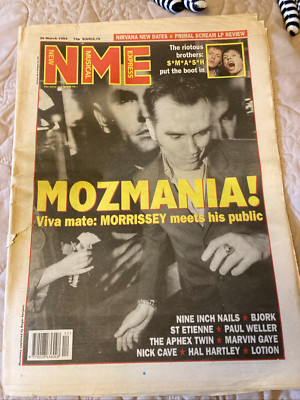 NME March 26 1994 Morrissey cover Reznor Gorky's Aphex Twin SMASH Cave Weller