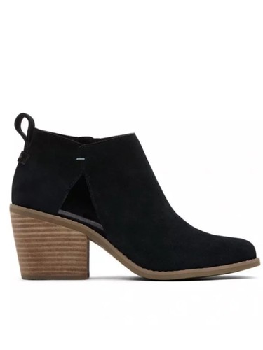 TOMS Lea Suede Bootie Size 9.5 US Women Black