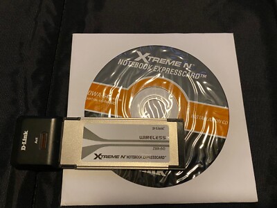 D-Link Extreme N Wireless Notebook Express Card Adapter PCI DWA-643 802.11g/b CD