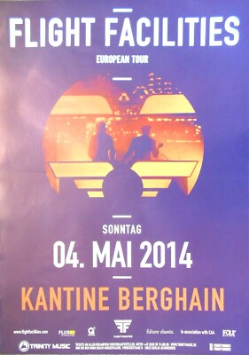 FLIGHT FACILITIES 2014 BERLIN - orig. Concert Poster - Konzert Plakat - A1 xx