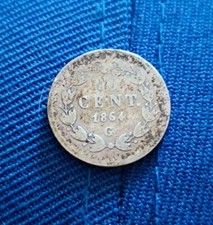 MEXICO EMPIRE OF MAXIMILIAN 10 CENTAVOS SILVER 1864-G SCARCE