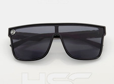 Quicksilver SciFi Shield Sunglasses Gloss Black Frame Dark Smoke Tinted Lens NEW