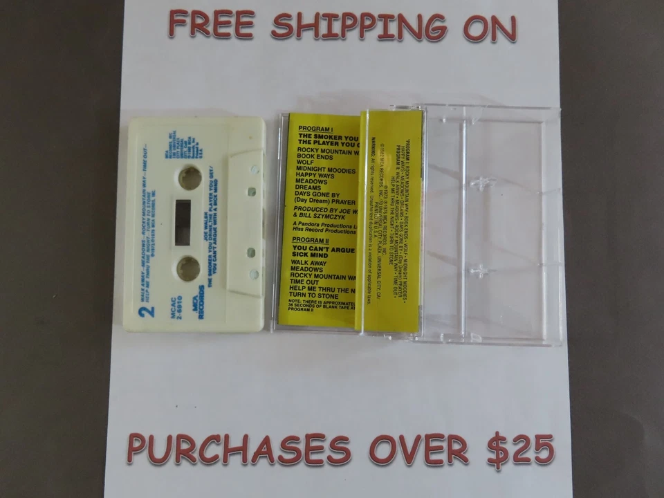 JOE WALSH THE SMOKER YOU DRINK/YOU CAN'T ARGUE WITH A SICK MIND 2 ON 1 CASSETTE Foto 2 de 2