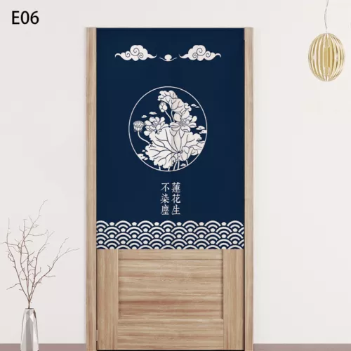 Japanese Style Door Curtain Screen Cotton Linen Noren Cherry Flower Room Divider - Bild 27 von 44
