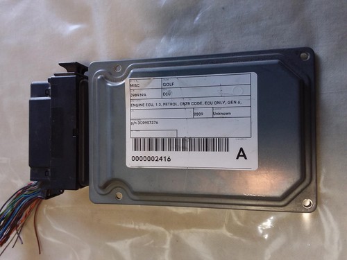 VOLKSWAGEN GOLF ECU ENGINE ECU, 1.2, PETROL, CBZB CODE, ECU ONLY, GEN 6, 12/08-0