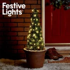 5m Battery Christmas LED Firefly Warm White Fairy String Timer Outdoor Lights
