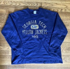 Georgia Tech Yellow Jackets Sweater Crewneck - Size XL - Navy Blue
