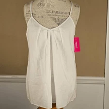 NWT Commando Womens White Cotton Voile Cami Medium