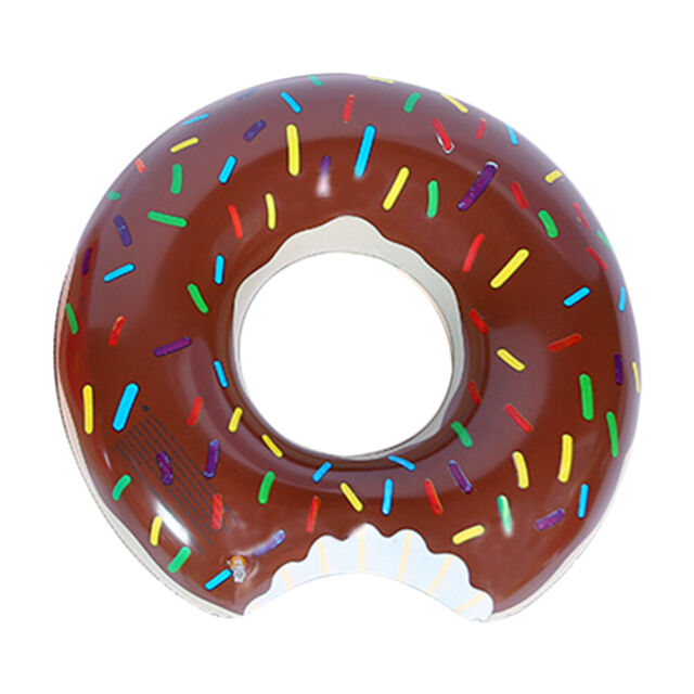 Inflatable Swimming Ring PVC Coffee Donut Design Pool Accessories (60cm)