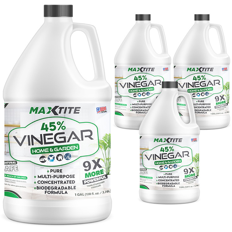 MaxTite Concentrated Vinegar (20%, 30%, or 45%) - High Strength - Gallon Bottles
