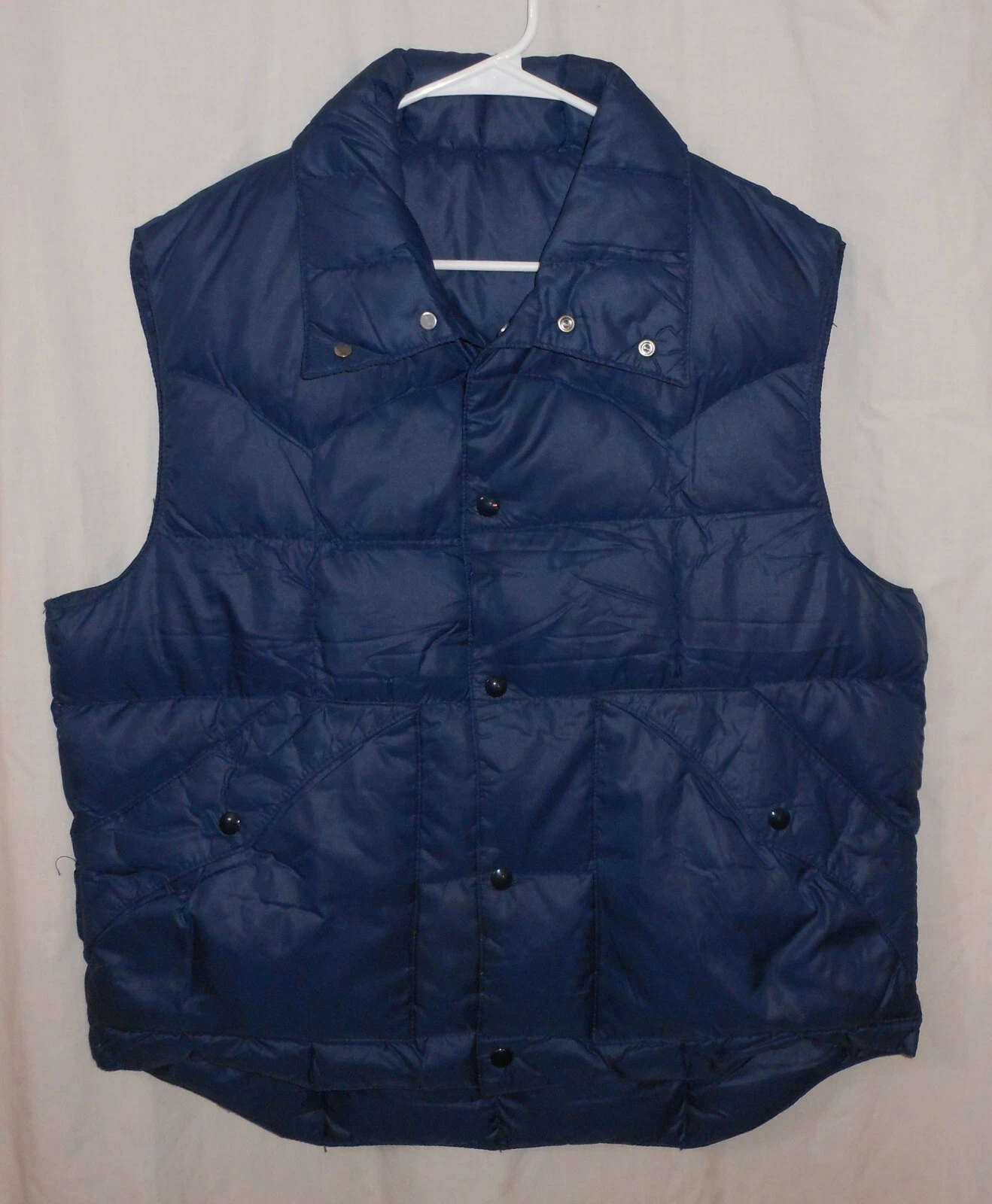 Vintage Down Vest Puffy Puffer Western Style Camping Hiking Ski Men's XL