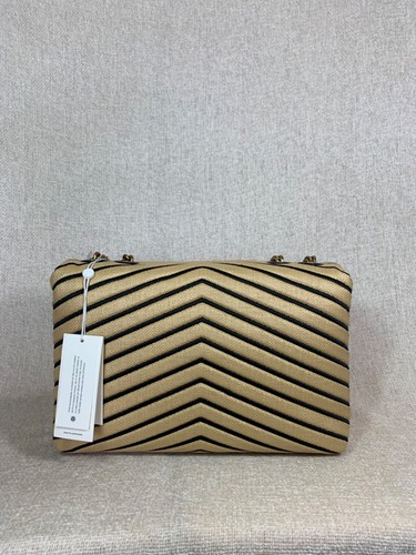 NEW Tory Burch Kira Chevron Natural Soft Straw Convertible/Shoulder Bag - Picture 4 of 12