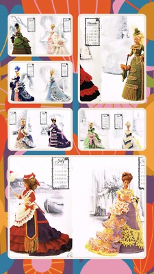 1993 Annie's Calendar Bed Doll Society Victorian Lady Crochet 12 Patterns