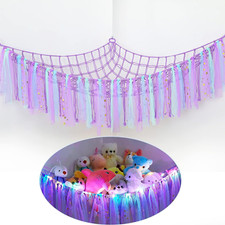 Stuffed Animals Net or Hammock with LED Light Toy Hammock Hanging Stuffed Animal