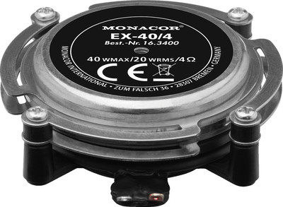 Monacor EX-40/8 Audio-Exciter/Resonatoren, 20 W, 8 Ω (/4) oder 8 Ω