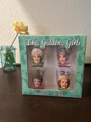 NEW The Golden Girls shot glass set/game 4pcs mini glasses FREE ...