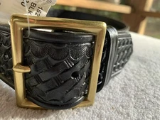 Dutyman Full Grain Leather Duty Belt Black Size 30 1621T New￼ NWT