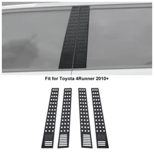 4Pcs Car B Pillar Post Side Door Window Panel Cover Decor Trim For 4Runner 2010+