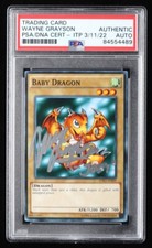 Wayne Grayson Joey Wheeler Signed Baby Dragon 2016 YuGiOh Legendary Decks II PSA