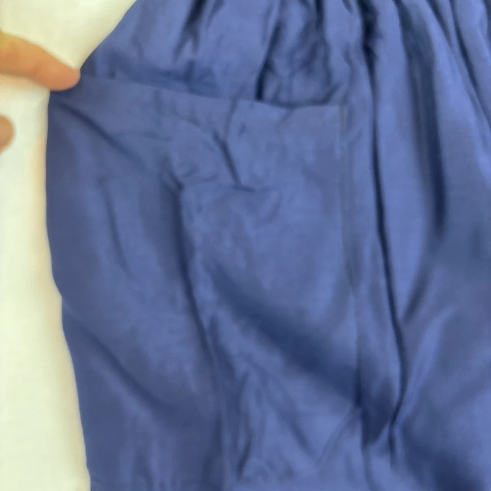 Pantalones HAREM para mujer pequeños azul marino entrepierna caída boho hippie tobillo elástico Foto 3 de 4