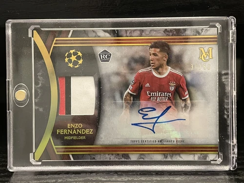 2022-23 Topps Museum UCL /50 ENZO FERNANDEZ BENFICA Rookie Auto RC Relic Patch